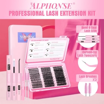 Fluffy Lash Extension Kit 300pcs DIY Lash Clusters by ALPHONSE