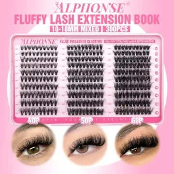 Fluffy Lash Extension Kit 300pcs DIY Lash Clusters by ALPHONSE