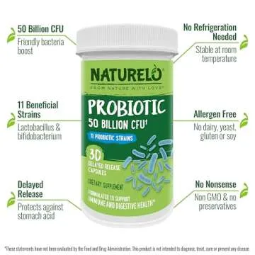 Naturelo Probiotics for Digestive Health - Daily Support