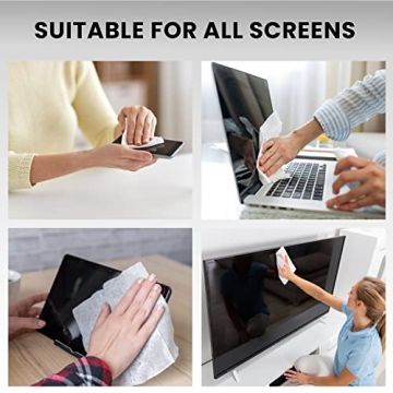 EVEO Electronic Screen Cleaning Wipes Streak-Free 2 Pack