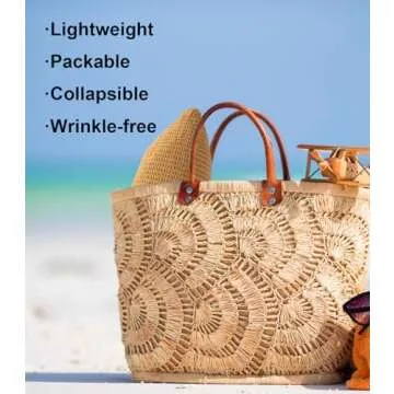 MEINICIY Womens Bucket Hat, Beach Sun Hat for Women, Sun Protection Bamboo Mesh Woven Foldable Packable, Beige