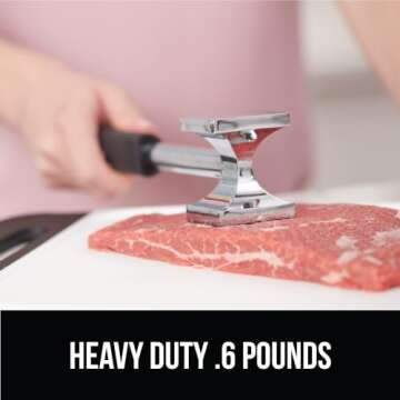 GORILLA GRIP Heavy Duty Double-sided Meat Tenderizer