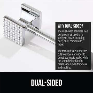 GORILLA GRIP Heavy Duty Double-sided Meat Tenderizer