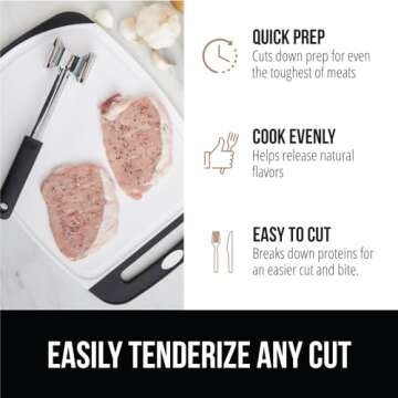 GORILLA GRIP Heavy Duty Double-sided Meat Tenderizer