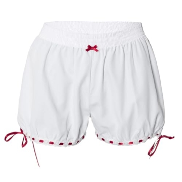 Trendy Y2K Bloomer Shorts for Women with Ruffle Hem