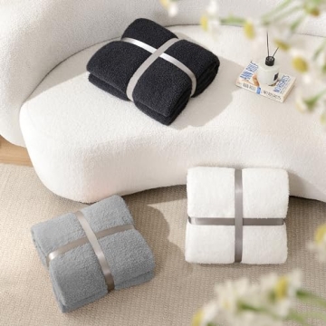 Knit Throw Blanket Super Soft and Warm for Couch and Bed