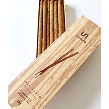 Palo Santo Incense Sticks | 12 Hand Rolled Palo Santo Resin Incense Sticks Large 9.8" | for Healing, Meditating, and Whole-Body Stress Relief & Support |100% Wild Natural from Ecuador