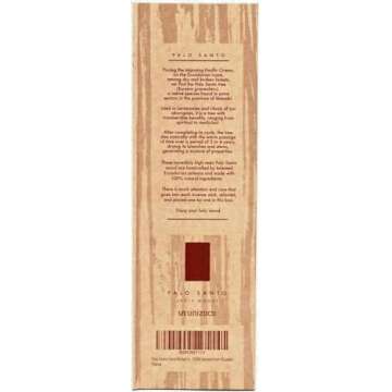 Palo Santo Incense Sticks | 12 Hand Rolled Palo Santo Resin Incense Sticks Large 9.8" | for Healing, Meditating, and Whole-Body Stress Relief & Support |100% Wild Natural from Ecuador