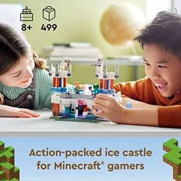 LEGO Minecraft Ice Castle Set for Kids 8+ - 499 Pieces