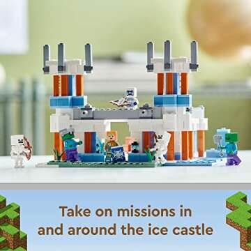 LEGO Minecraft The Ice Castle 21186 Building Toy Set for Kids, Girls,and Boys Ages 8+(499 Pieces)