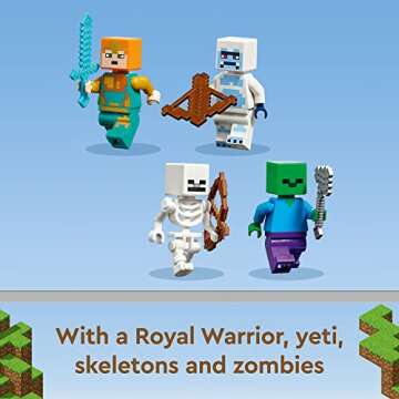 LEGO Minecraft The Ice Castle 21186 Building Toy Set for Kids, Girls,and Boys Ages 8+(499 Pieces)