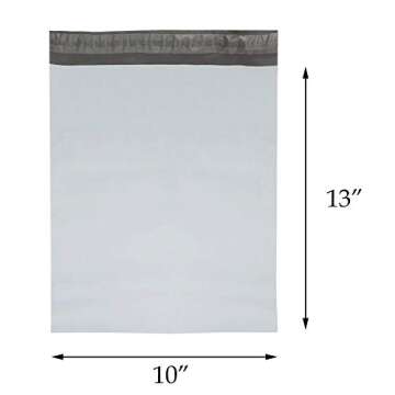 9527 Product Poly Mailers Envelopes Shipping Bags Self Sealing,100 Bags,10x13 inches,2.5 Mil (White)