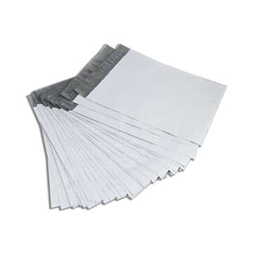 9527 Product Poly Mailers Envelopes Shipping Bags Self Sealing,100 Bags,10x13 inches,2.5 Mil (White)