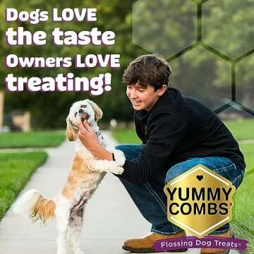 Yummy Combs Dog Dental Treats – Vet VOHC Approved – Delicious Chicken Protein – Removes Tartar with Cleaning Comb Shape – Dental Dog Treats for Small Dogs (24oz, 42 Count)