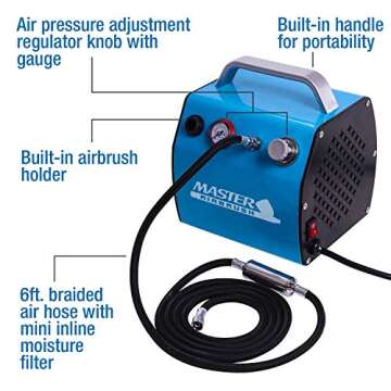 Master Airbrush Model TC-77 - Superior Quiet Performance for All Your Airbrush Needs