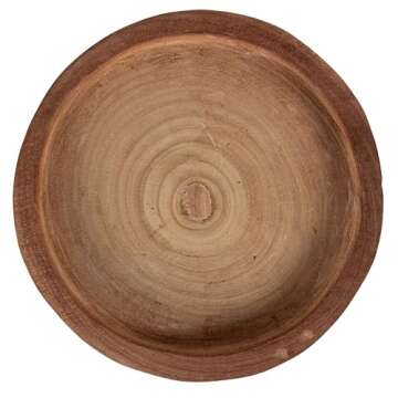 Bloomingville Paulownia Wood Dessert Pedestal Tray, Natural