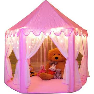 Monobeach Princess Tent with Lights for Girls