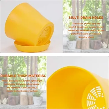 Colorful JERIA 16-Pack 4" Plastic Plant Pots