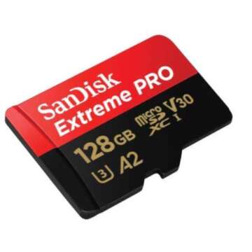 SanDisk Extreme Pro MicroSD Card 128GB Memory Card for DJI Air 2S Drone (SDSQXCY-128G-GN6MA) Class 10 Video Speed V30 UHS-I U3 160MB/s SDXC Bundle with (1) Everything But Stromboli Micro Card Reader
