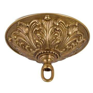 B&P Lamp Antique Brass Cast Brass Canopy Kit for All Setups