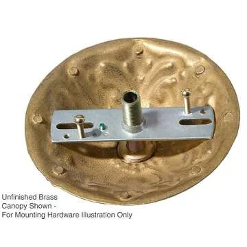 B&P Lamp Antique Brass Cast Brass Canopy Kit for All Setups