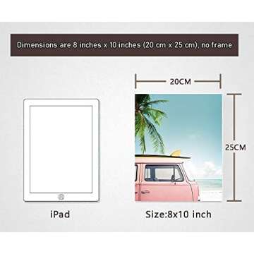 VOUORON Beach Palm Art Prints - Vibrant Coastal Decor