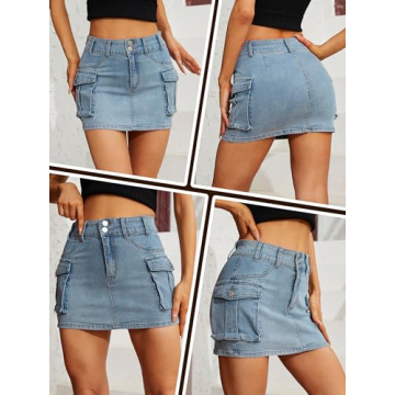 CZFDHP Cargo Mini Skirt for Women - Y2K Style Flattering Design