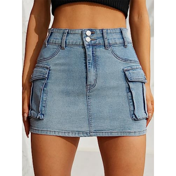 CZFDHP Cargo Mini Skirt for Women - Y2K Style Flattering Design