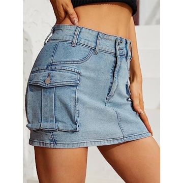 CZFDHP Cargo Mini Skirt for Women - Y2K Style Flattering Design