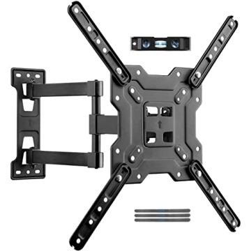 Suptek Full Motion TV Wall Mount - 23-55" TVs, 55lbs Max, 180° Swivel & Tilt
