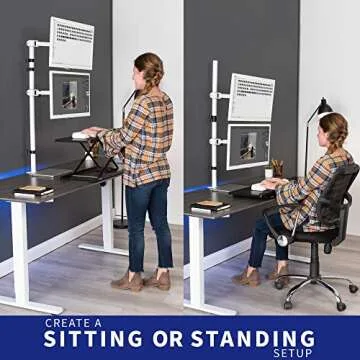 VIVO Extra Tall Dual Monitor Mount for 13-27 inch Screens