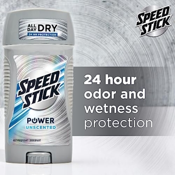 Speed Stick Unscented Antiperspirant Deodorant 4 Pack