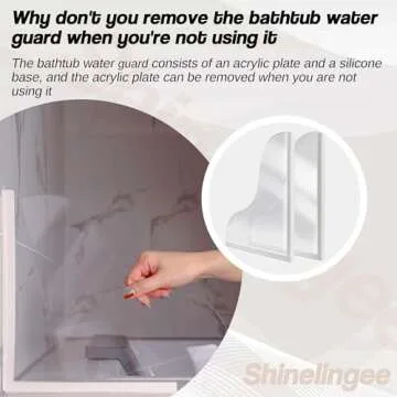 Shineligee Easy Install Shower Splash Guard for Bathtub