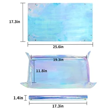 Repotting Mat for Indoor Plants Iridescent Plant Potting Mat Waterproof Potting Repotting Tray Gardening Gifts Mat Cactus Succulent,Orchid Potting Soil Mix Mess Control, 25.6" Garden Tool, Pots Mat