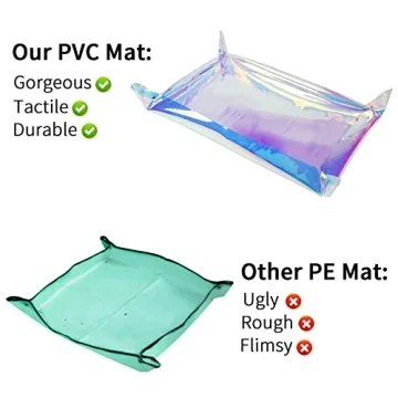 Repotting Mat for Indoor Plants Iridescent Plant Potting Mat Waterproof Potting Repotting Tray Gardening Gifts Mat Cactus Succulent,Orchid Potting Soil Mix Mess Control, 25.6" Garden Tool, Pots Mat