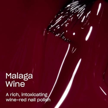 OPI Nail Lacquer Malaga Wine | Opaque Dark Red Crème Chip Resistant Nail Polish | Vegan, Fast Drying, Streak Free