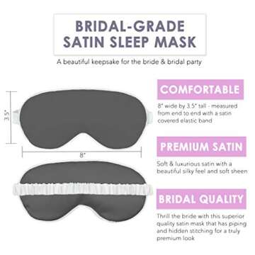 Bride Gift Sleep Mask - Crystal Wifey White Sleep Mask - Bachelorette Party Supplies Blackout Eye Mask - White(RS Wfy)