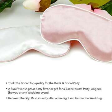 Bride Gift Sleep Mask - Crystal Wifey White Sleep Mask - Bachelorette Party Supplies Blackout Eye Mask - White(RS Wfy)