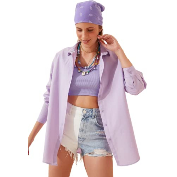BIG DART Oversized Button Down Shirts for Women - Versatile Summer Tops