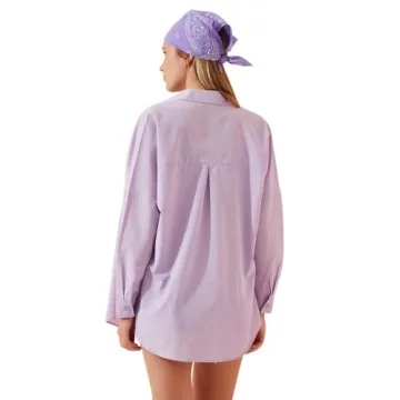 BIG DART Oversized Button Down Shirt for Women