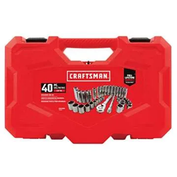 CRAFTSMAN Mechanics Tool Set, SAE/Metric, 3/8-Inch Drive, 40-Piece (CMMT12018)