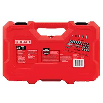 CRAFTSMAN Mechanics Tool Set, SAE/Metric, 3/8-Inch Drive, 40-Piece (CMMT12018)