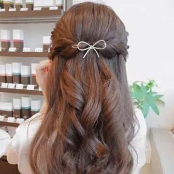 4Pcs Metal Bow Hairpins, Hair Clips for Women Girls,Gold and Silver Bowknot Barrettes Simple Bow Hair Barrettes, Bow Hair Clips and Hair Pin