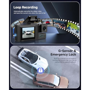 Dash Cam, 5G WiFi 4K UHD Car Camera, Front Rear Recording