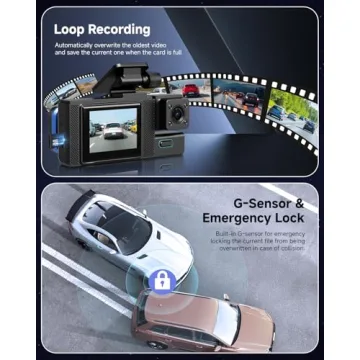 Dash Cam, 5G WiFi 4K UHD Car Camera, Front Rear Recording