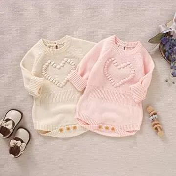 XIXIXIU Baby Knitted Bodysuit for 0-3 Months Comfort