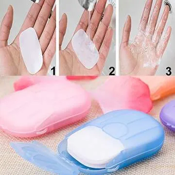 Esowemsn Portable Disposable Soap Sheets for Travel