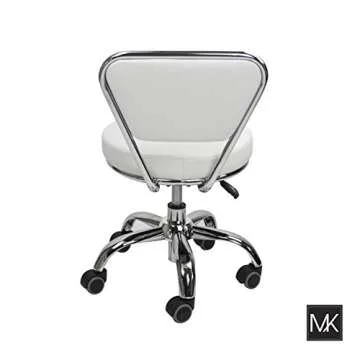MAYAKOBA Salon Nail Pedicure Stool Adjustable Rolling Chair