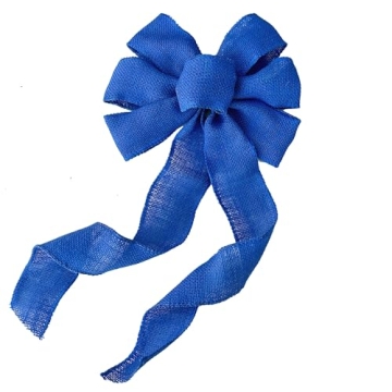 Stunning Royal Blue Burlap Wreath Bow for Every Occasion