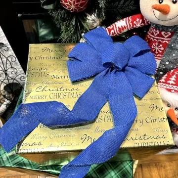 Stunning Royal Blue Burlap Wreath Bow for Every Occasion